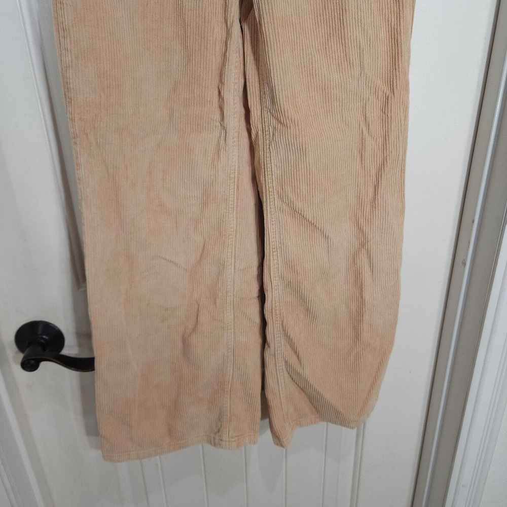 BDG High & Wide Corduroy Pants Womens 24 Light Brown 100% Cotton Pockets Zip - Picture 5 of 13